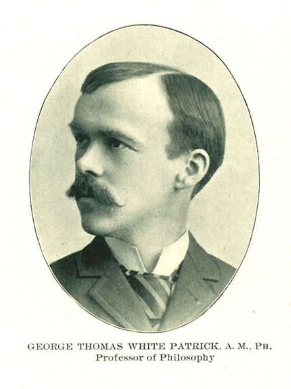 Portrait photograph of George T.W. Patrick from 1897